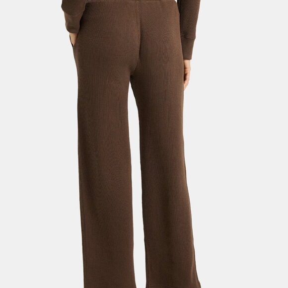 Theory Brown Easy Sweatpant in Waffle Knit Cotton - Large - Picture 2 of 11